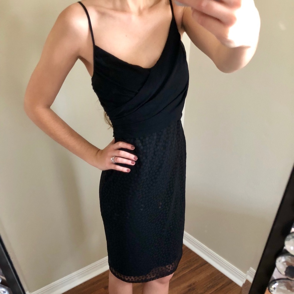 Weston Black Spaghetti Strap Sleeveless Sheath Dress Cocktail Attire Size Medium